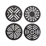 Geometric Handcrafted Recycled Rubber Coasters - Set of 2/4/6/8 by Paguro Upcycle