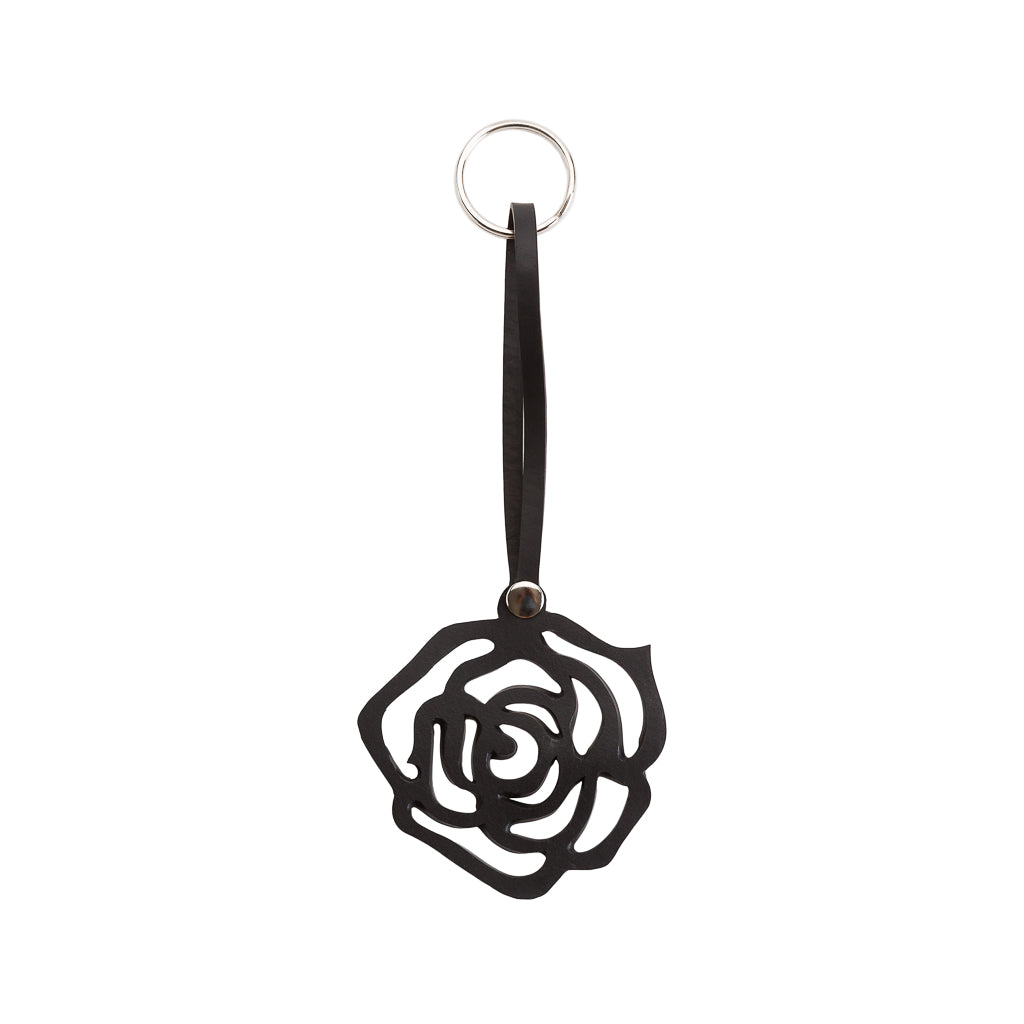 Rose Handmade Recycled Rubber Vegan Keyring by Paguro Upcycle