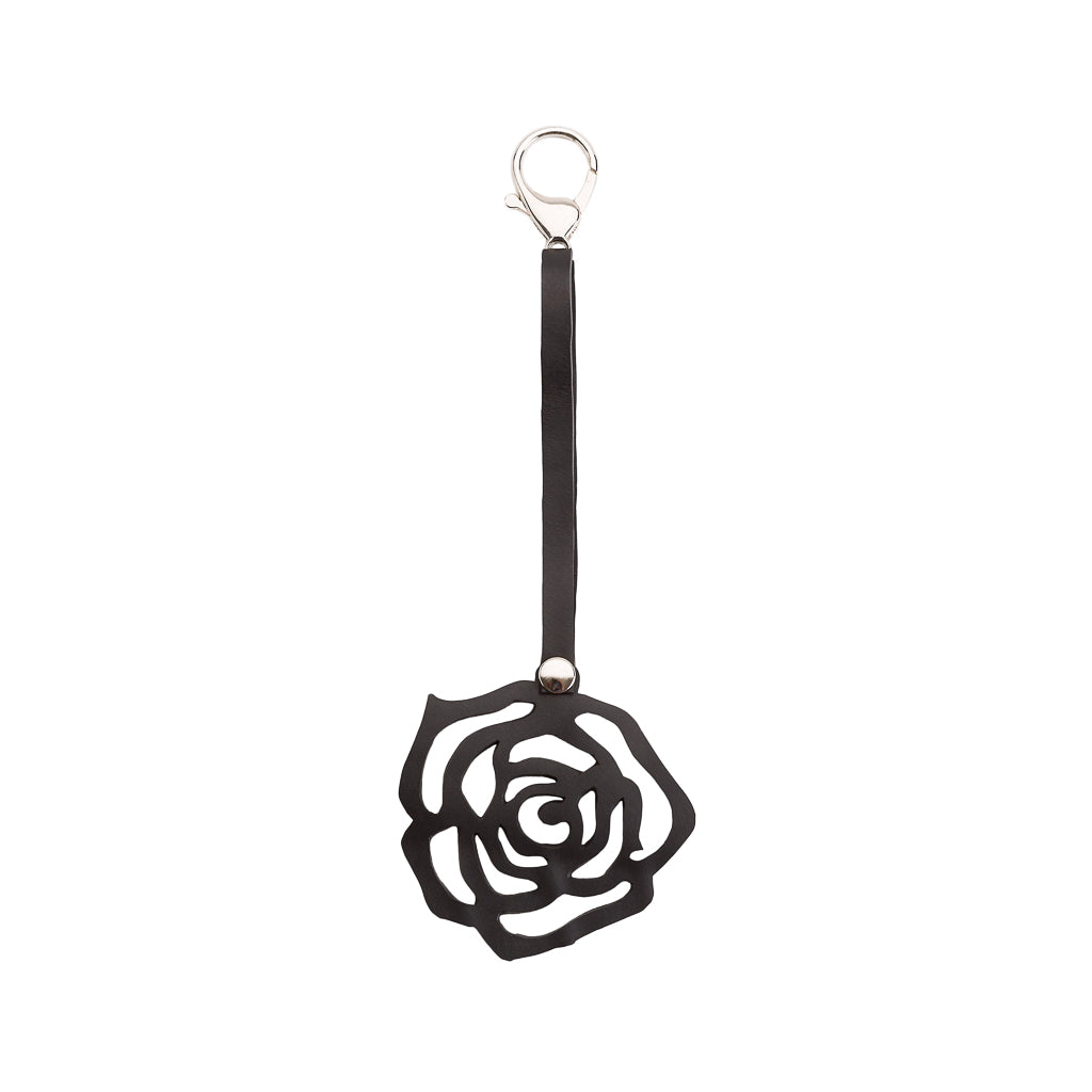 Rose Handmade Recycled Rubber Vegan Keyring by Paguro Upcycle