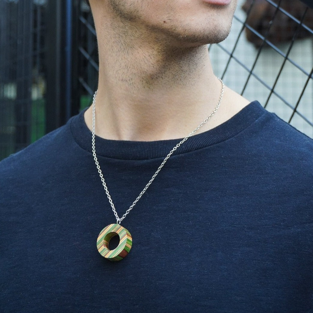 Donut Eco Friendly Recycled Skateboard Necklace – Paguro Upcycle