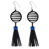 Lunar Upcycled Rubber Tassel Earrings by Paguro Upcycle