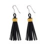 Asante Recycled Rubber Tassel Earrings by Paguro Upcycle