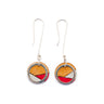 Conture Recycled Wood Silver Dangle Earrings (6 Colours) by Paguro Upcycle