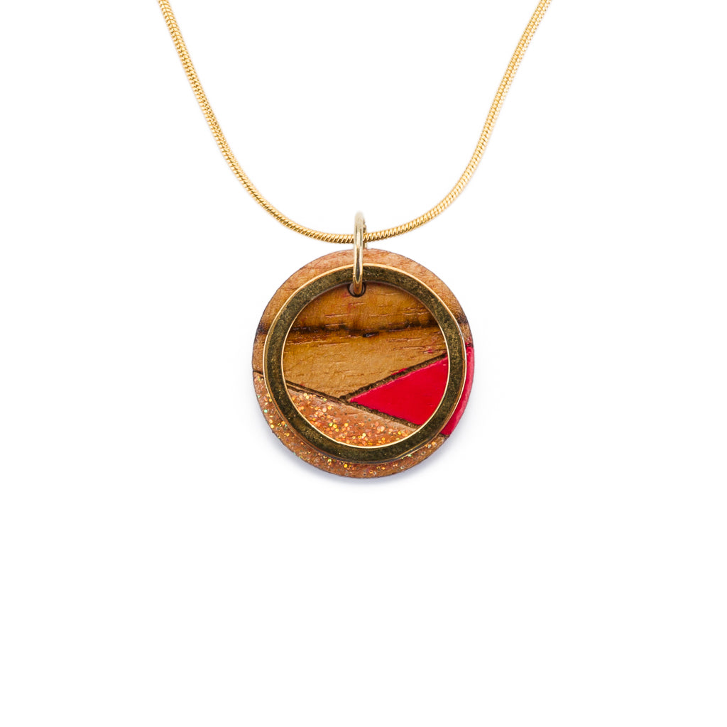 Conture Recycled Wood Gold Chain Necklace (4 Colours available) by Paguro Upcycle