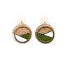 Conture Recycled Wood Gold Plated Earrings (4 Colours Available) by Paguro Upcycle