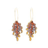 Coral Eco-friendly Recycled Wood & Gold Earrings