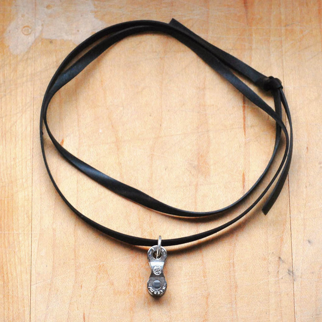 Lone Rider Recycled Bike Chain Pendant Necklace by Paguro Upcycle