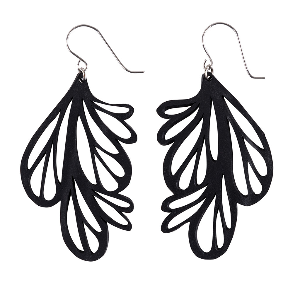 Fountain Handmade Vegan Earrings by Paguro Upcycle