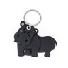 Hippo 3D Recycled Rubber Vegan Keyring by Paguro Upcycle