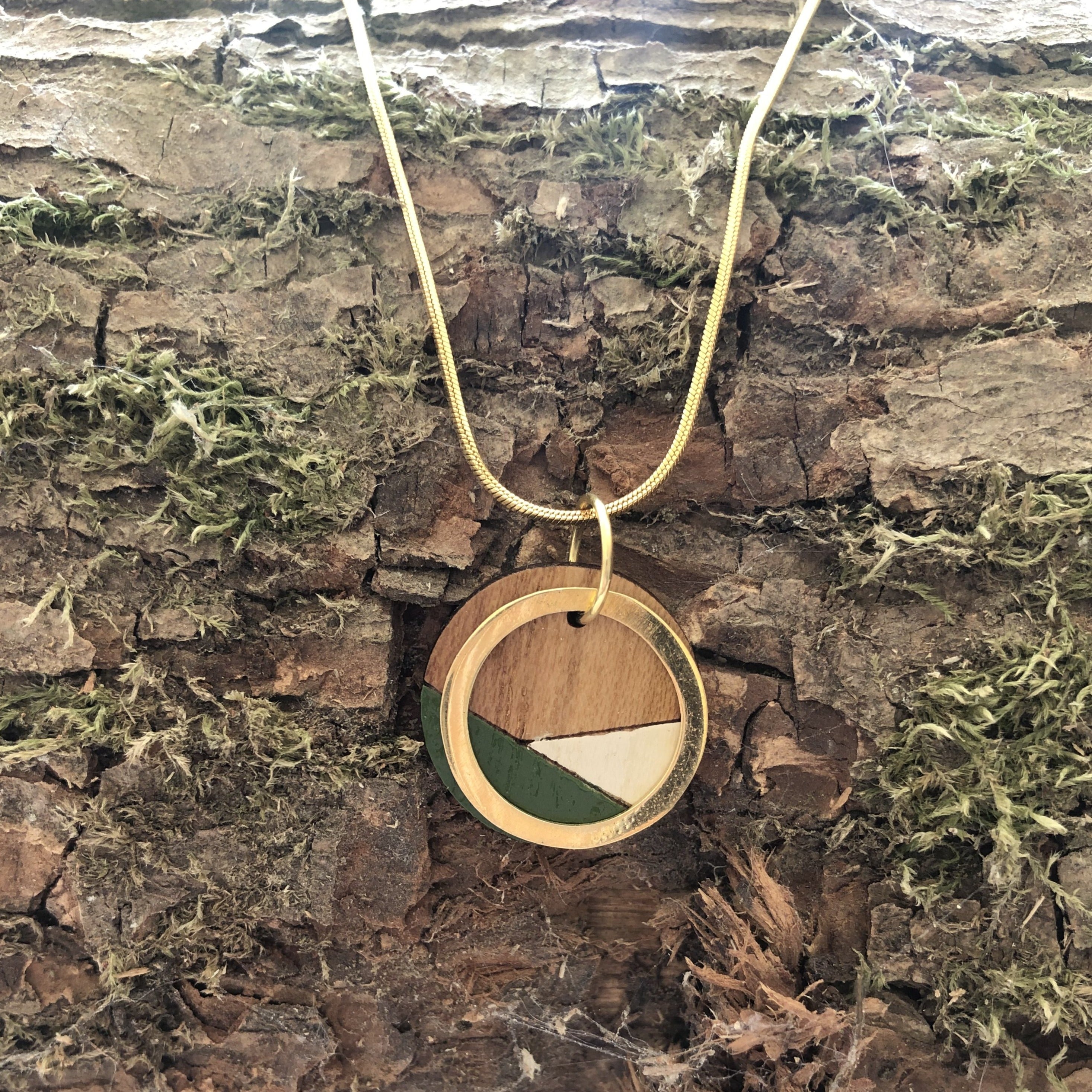 Conture Recycled Wood Gold Chain Necklace (4 Colours available) by Paguro Upcycle