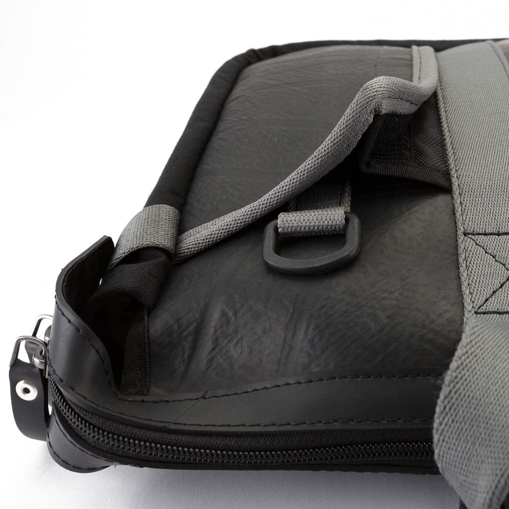 Nebula Recycled Inner Tube Padded Vegan Laptop Bag by Paguro Upcycle