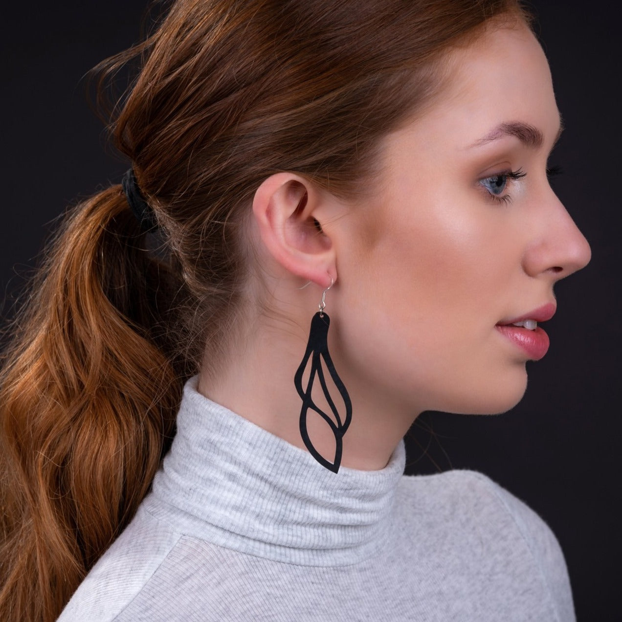 Vine Lightweight Inner Tube Earrings by Paguro Upcycle