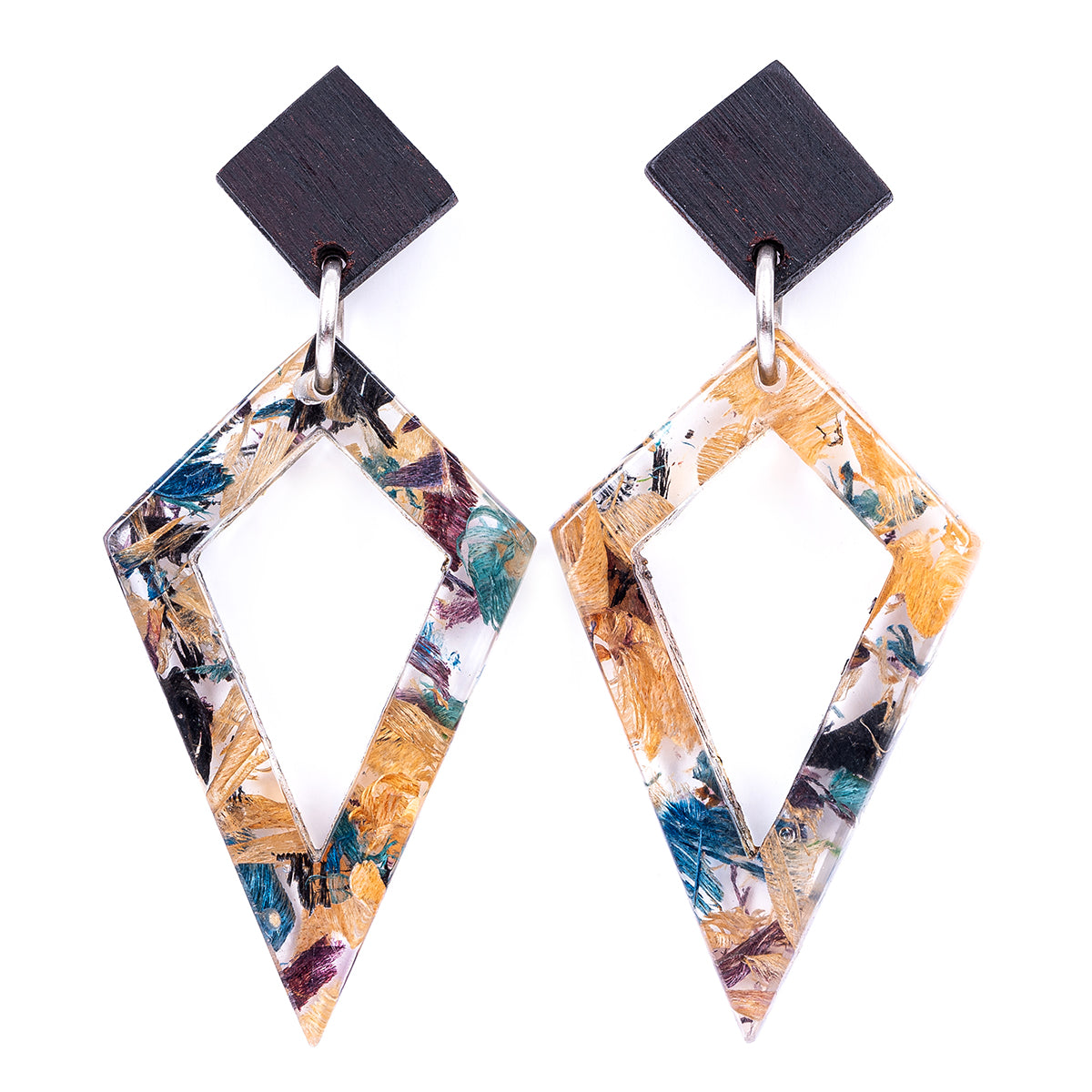 Trixie Elegant Statement Resin Earrings by Paguro Upcycle