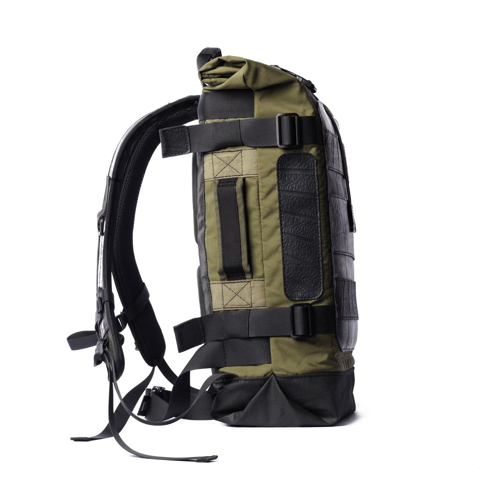 Waterproof Roll Top Vegan Backpack by Paguro Upcycle