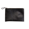 Paguro Upcycle black vegan flat pouch bag travel pouch with zipper and wrist strap
