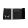 Paguro Upcycle vegan recycled wallet in black with card slots and clear ID window
