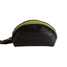 Paguro Upcycle black and green vegan travel pouch made from upcycled materials with zipper closure