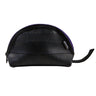 Paguro Upcycle black vegan travel pouch made from upcycled materials with zipper closure