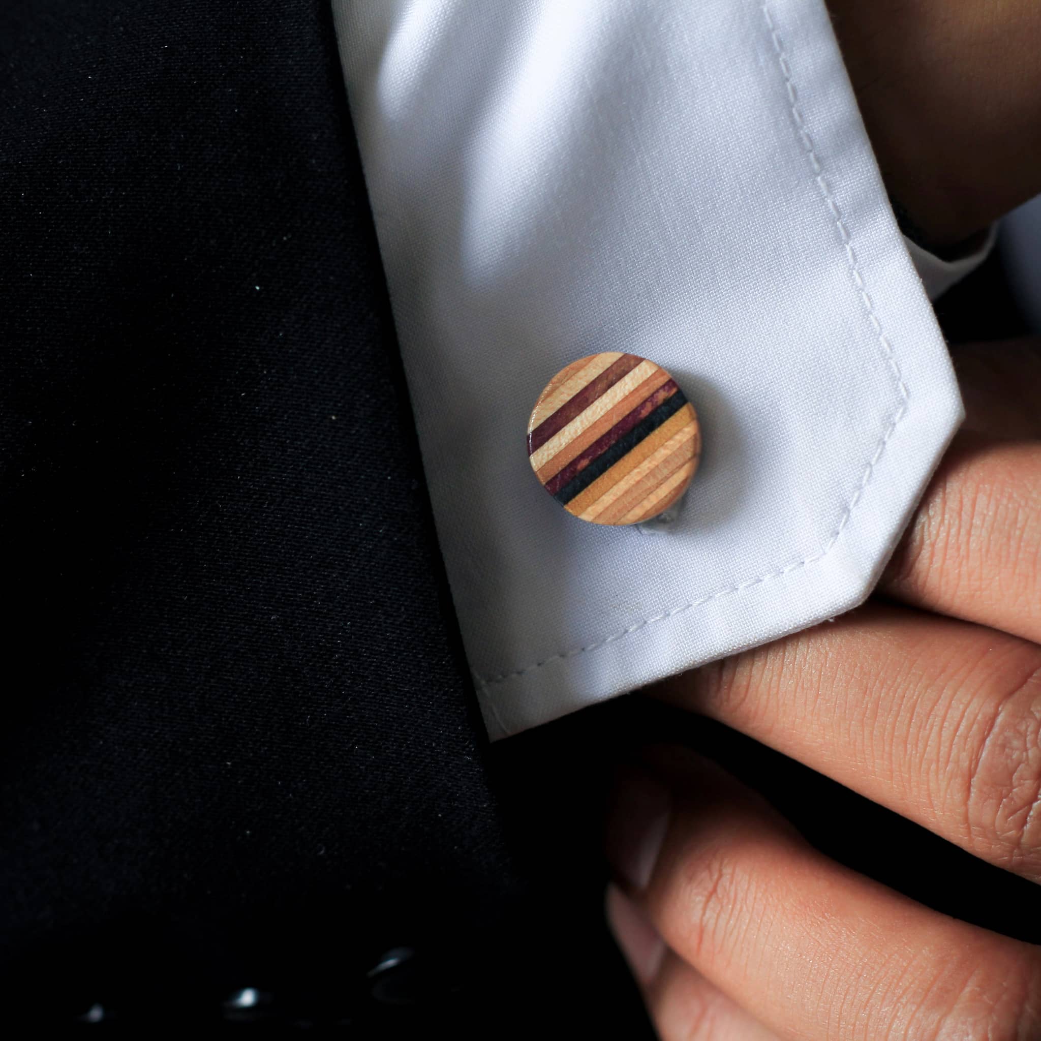 Upcycled Vegan Cufflinks