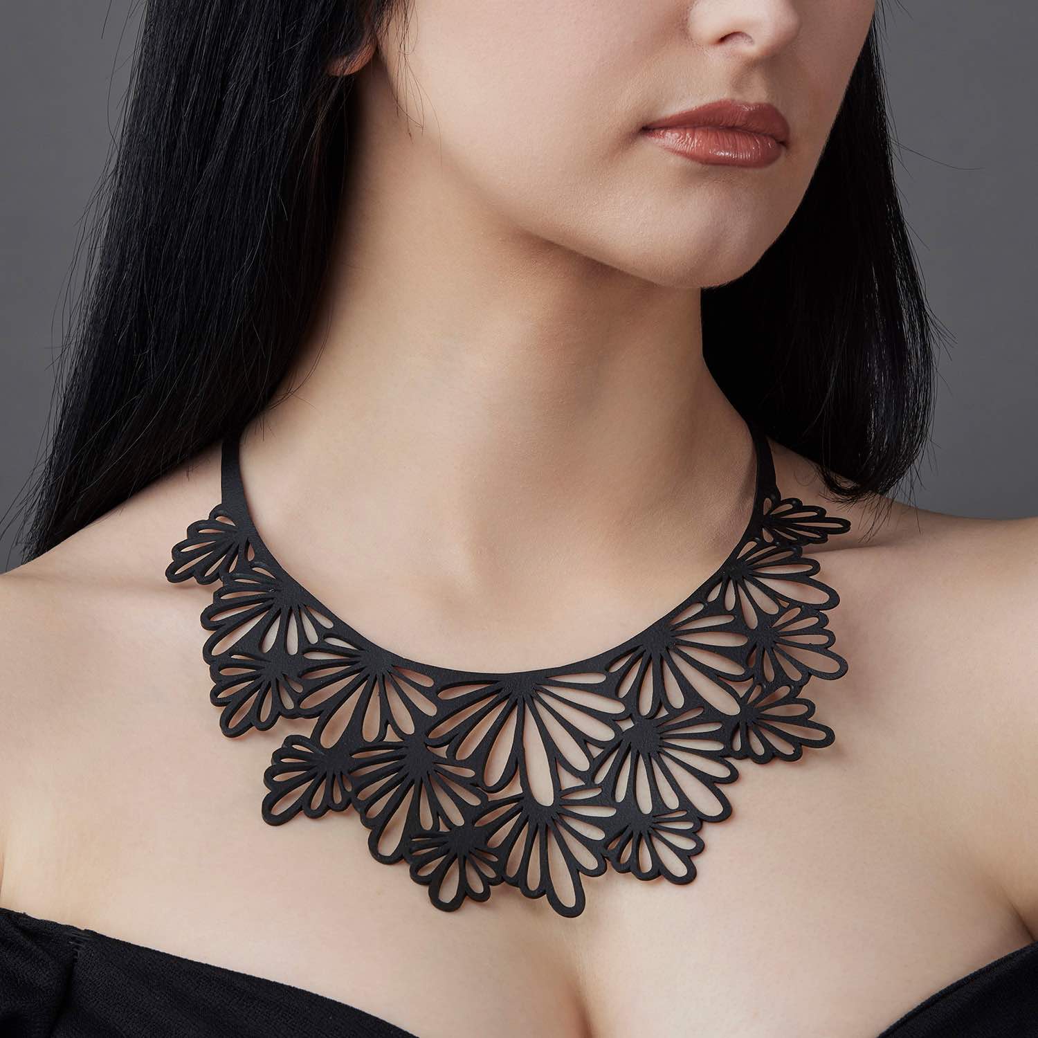 Marigold Statement Recycled Rubber Necklace