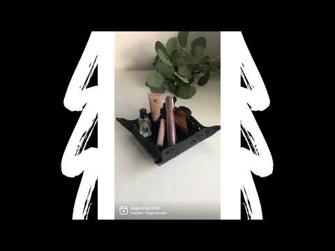 Watch our upcycled inner-tube trinket tray being made