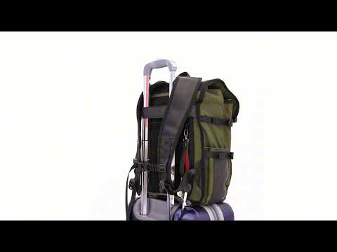Colonel vegan water-resistant laptop backpack by Paguro Upcycle - video
