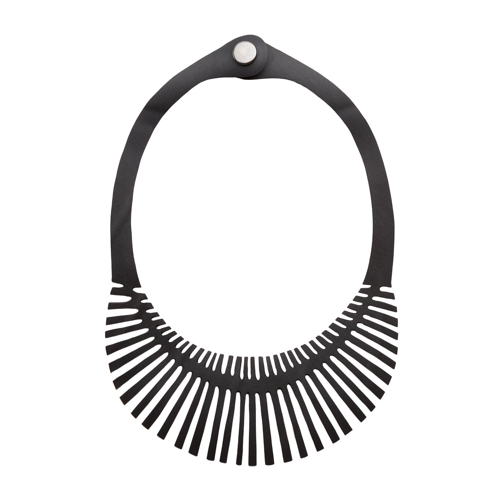 Fishbone Inner Tube Necklace by Paguro Upcycle