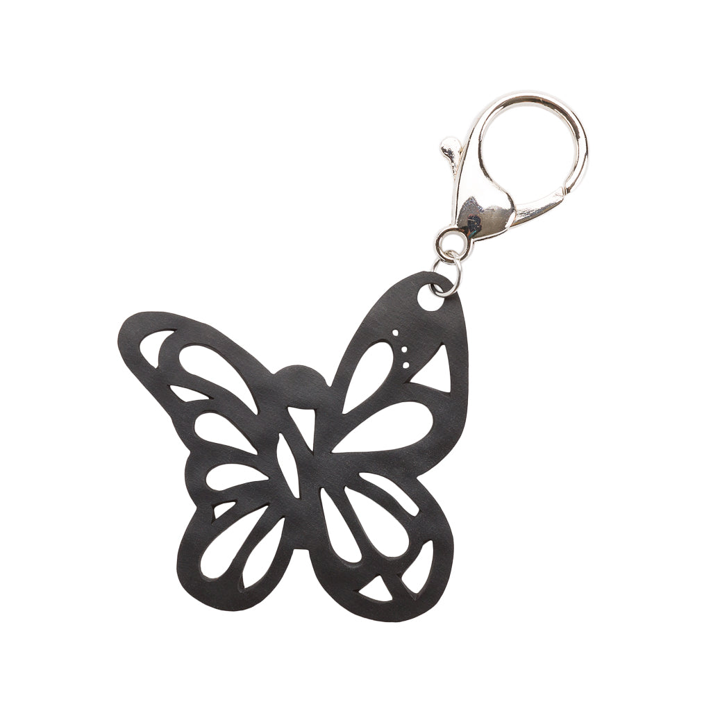 Papillon Recycled Rubber Butterfly Vegan Keyring by Paguro Upcycle