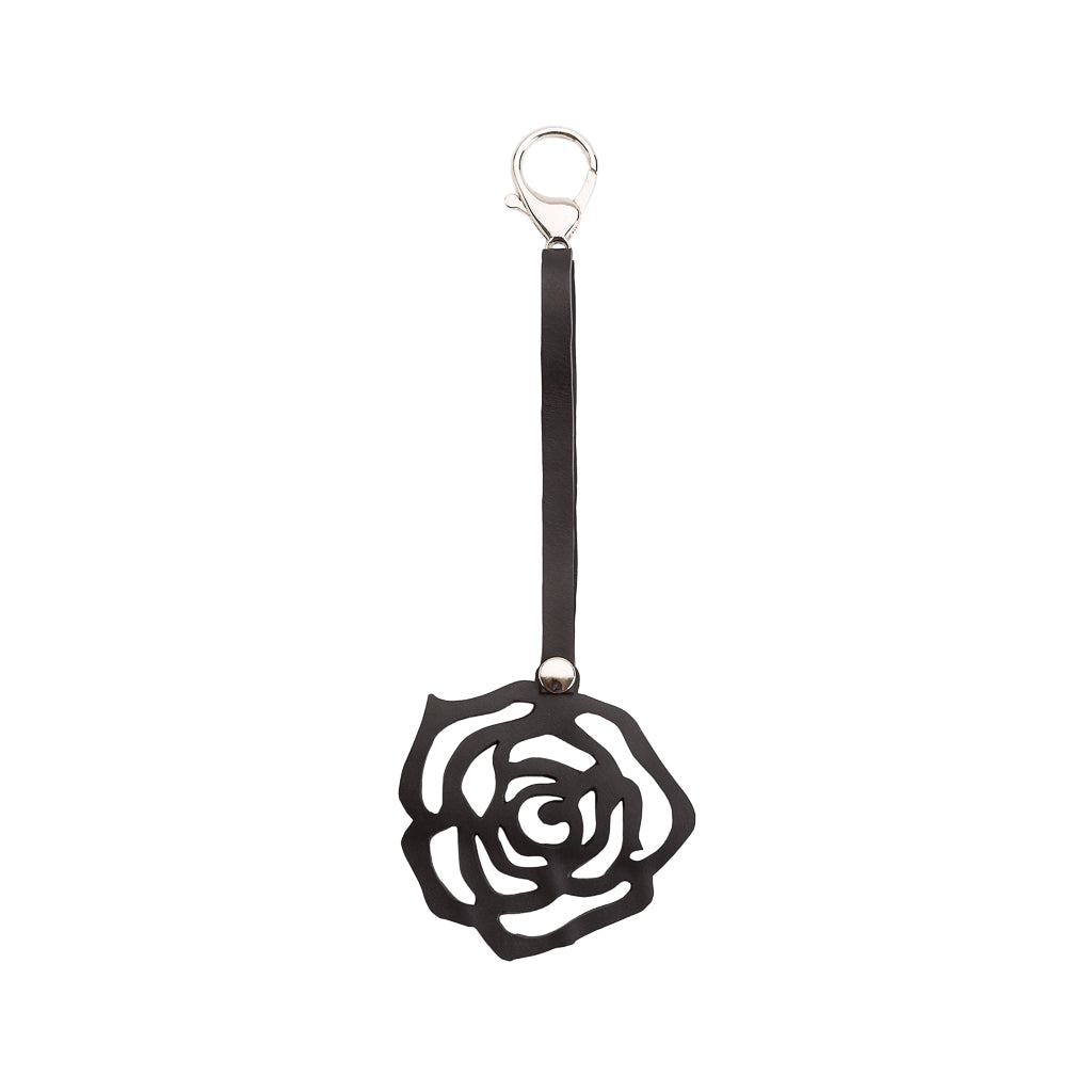 Rose Handmade Recycled Rubber Vegan Keyring by Paguro Upcycle