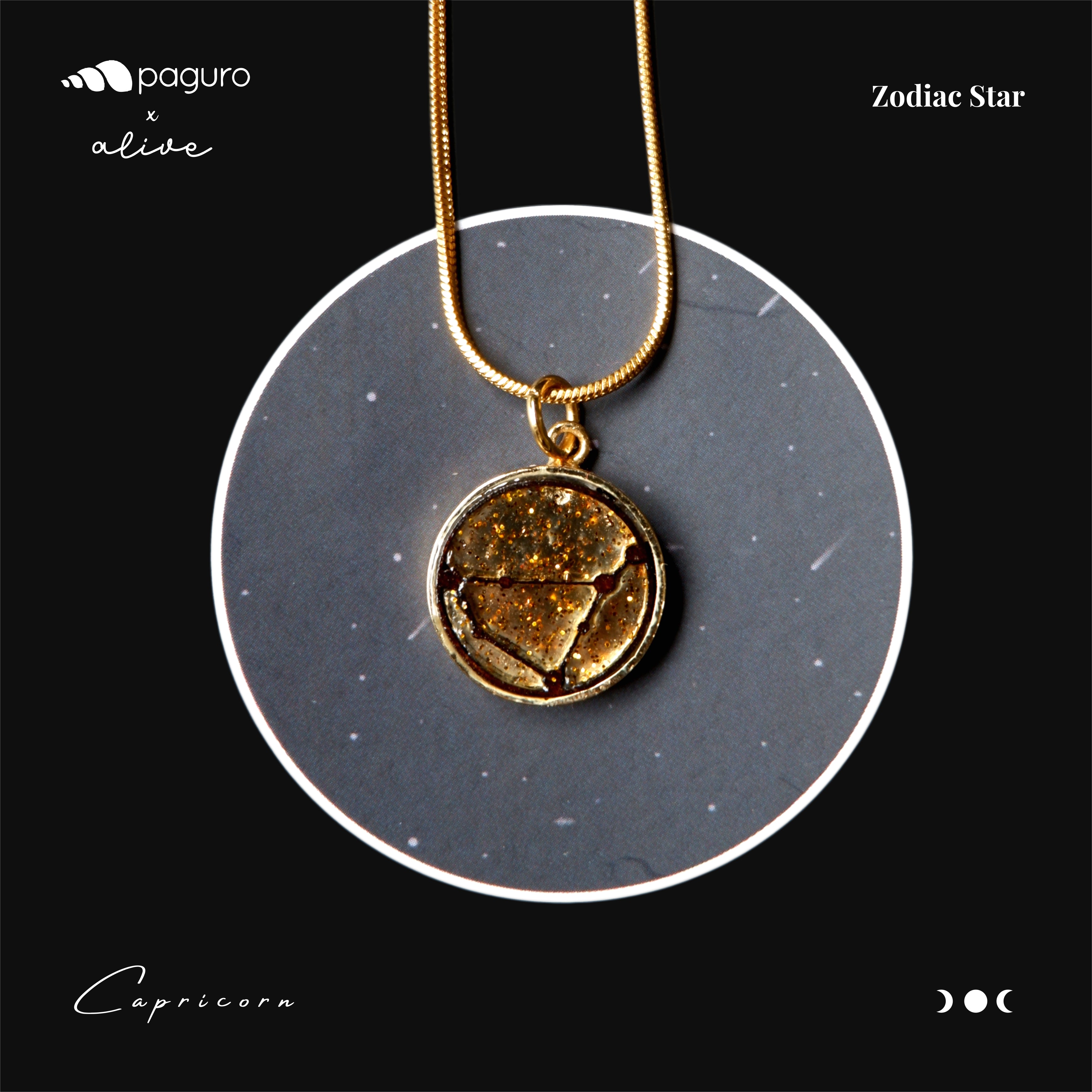 Capricorn Zodiac Sign Sustainable Necklace