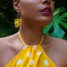 Flamenco upcycled electrical wire earrings by Paguro Upcycle