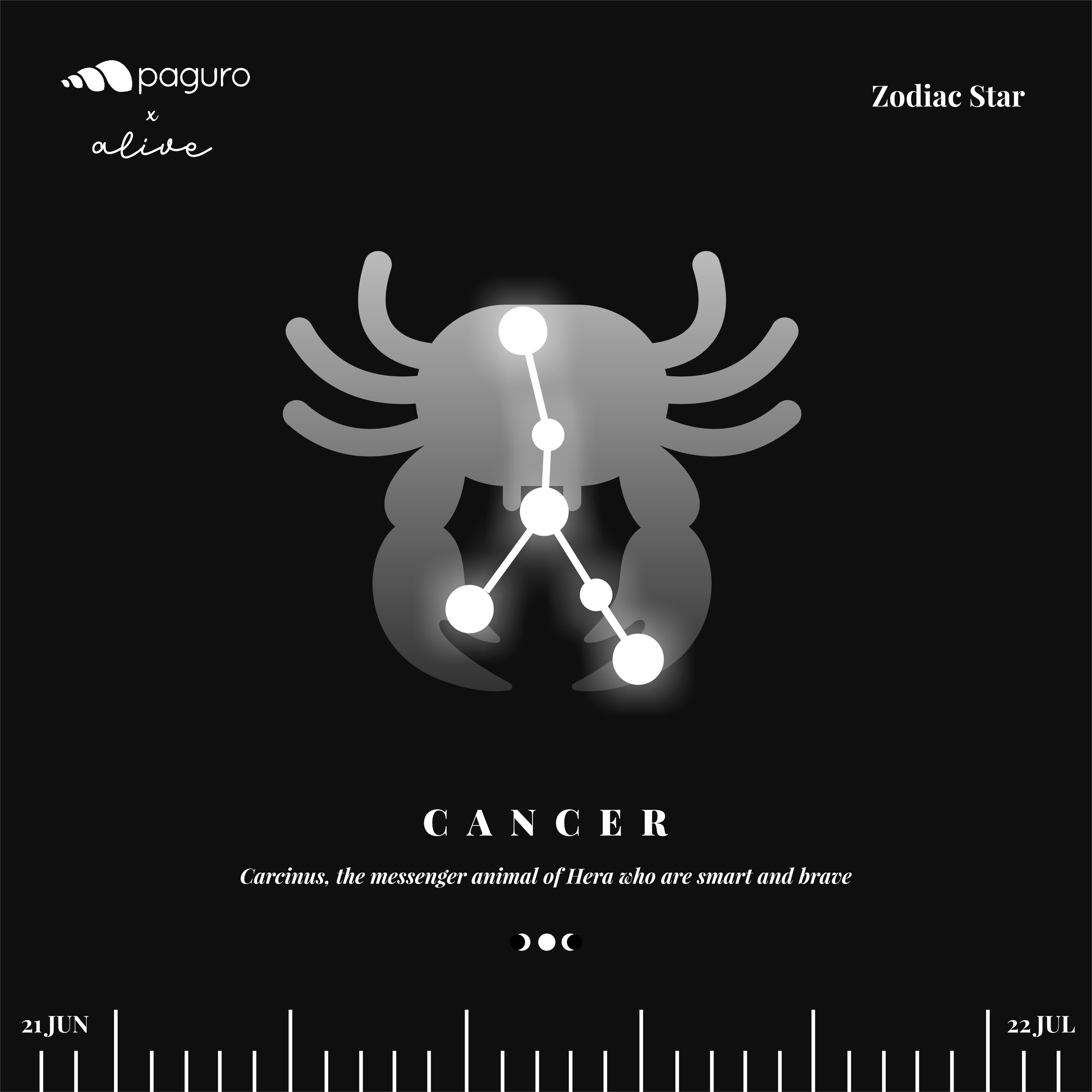 Collier durable signe du zodiaque Cancer