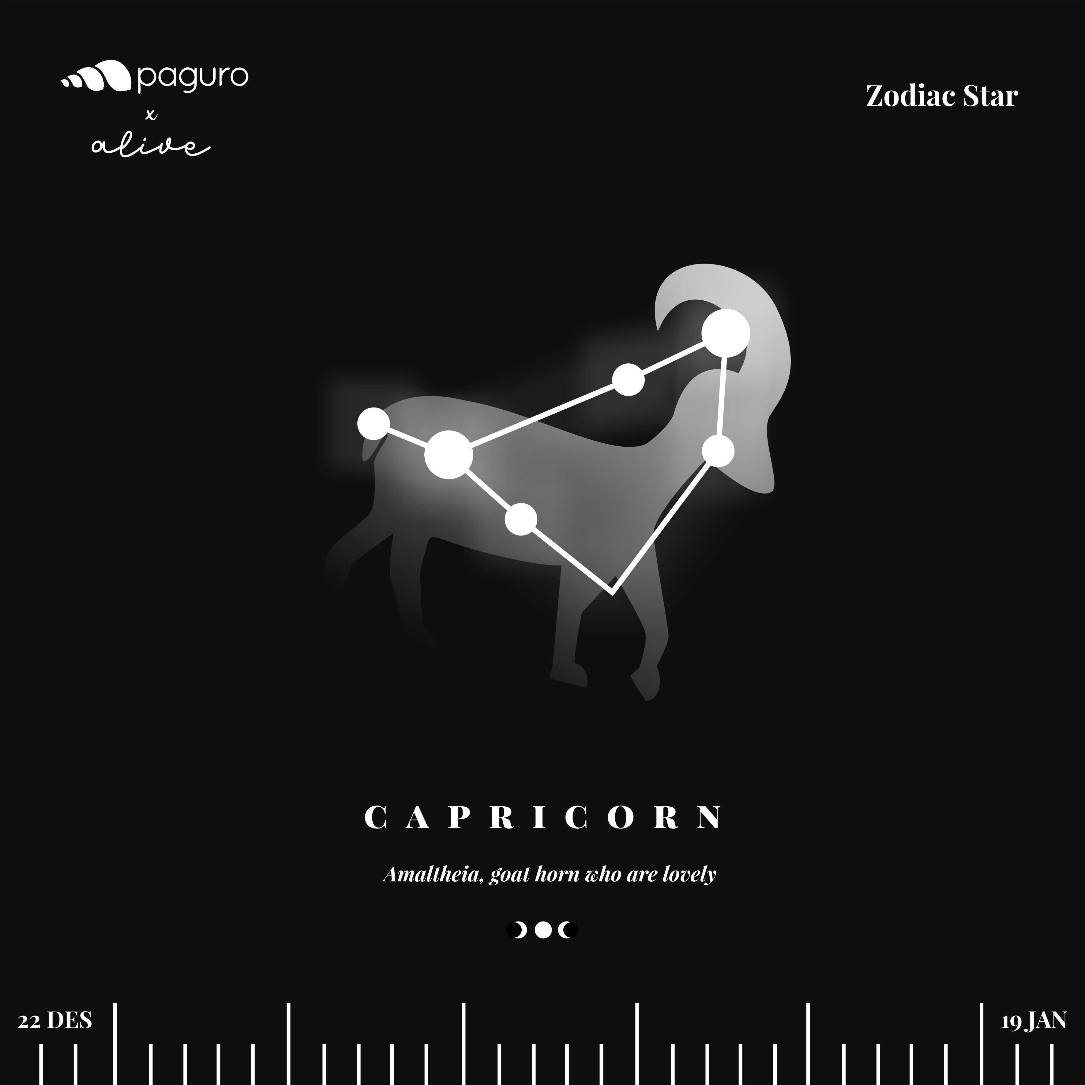 Collier durable avec signe du zodiaque Capricorne