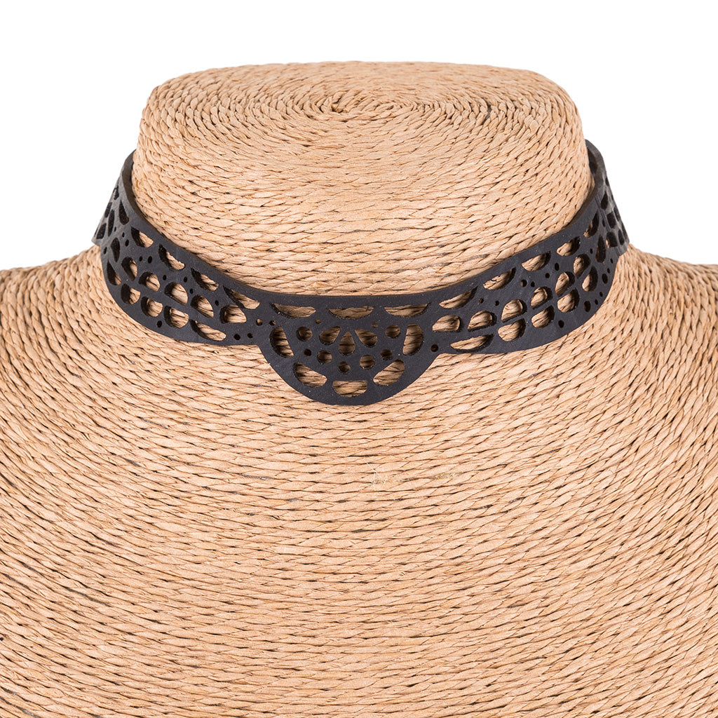 Lace Vegan Inner Tube Choker by Paguro Upcycle