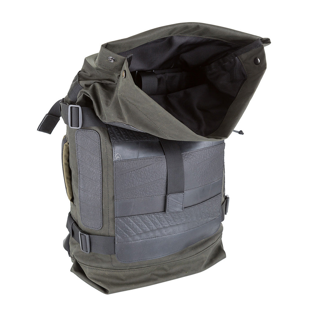 Olive Green Roll Top Backpack/cordura Water Resistant Backpack