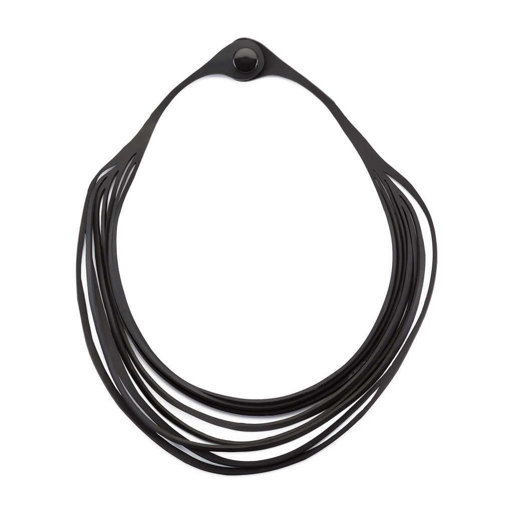 Carter Layered Recycled Rubber Necklace by Paguro Upcycle