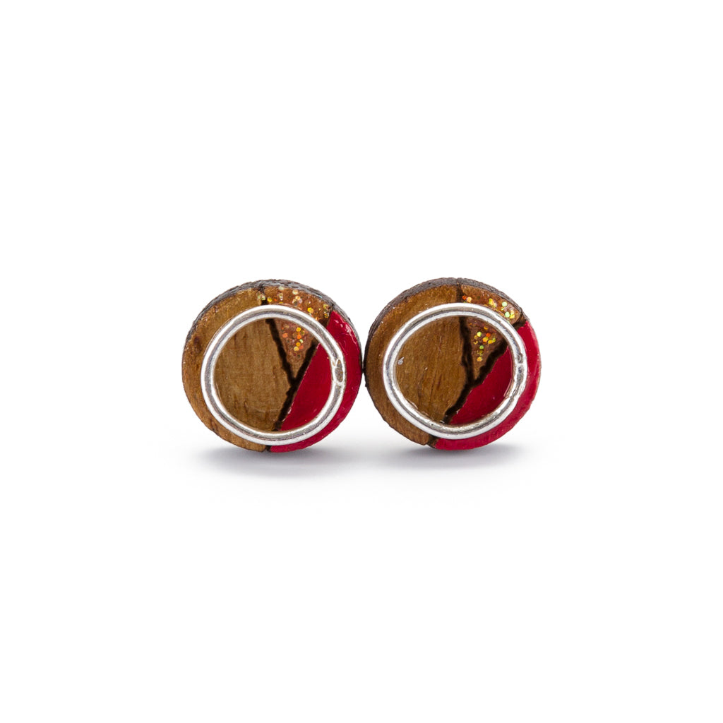 Conture Eco Luxury Wood Stud Earrings (4 Colours available) by Paguro Upcycle