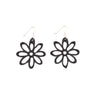 Dahlia Flower Recycled Rubber Earrings by Paguro Upcycle
