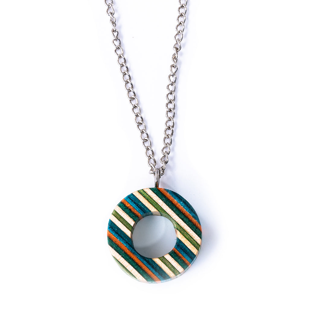 Donut Eco Friendly Recycled Skateboard Necklace by Paguro Upcycle