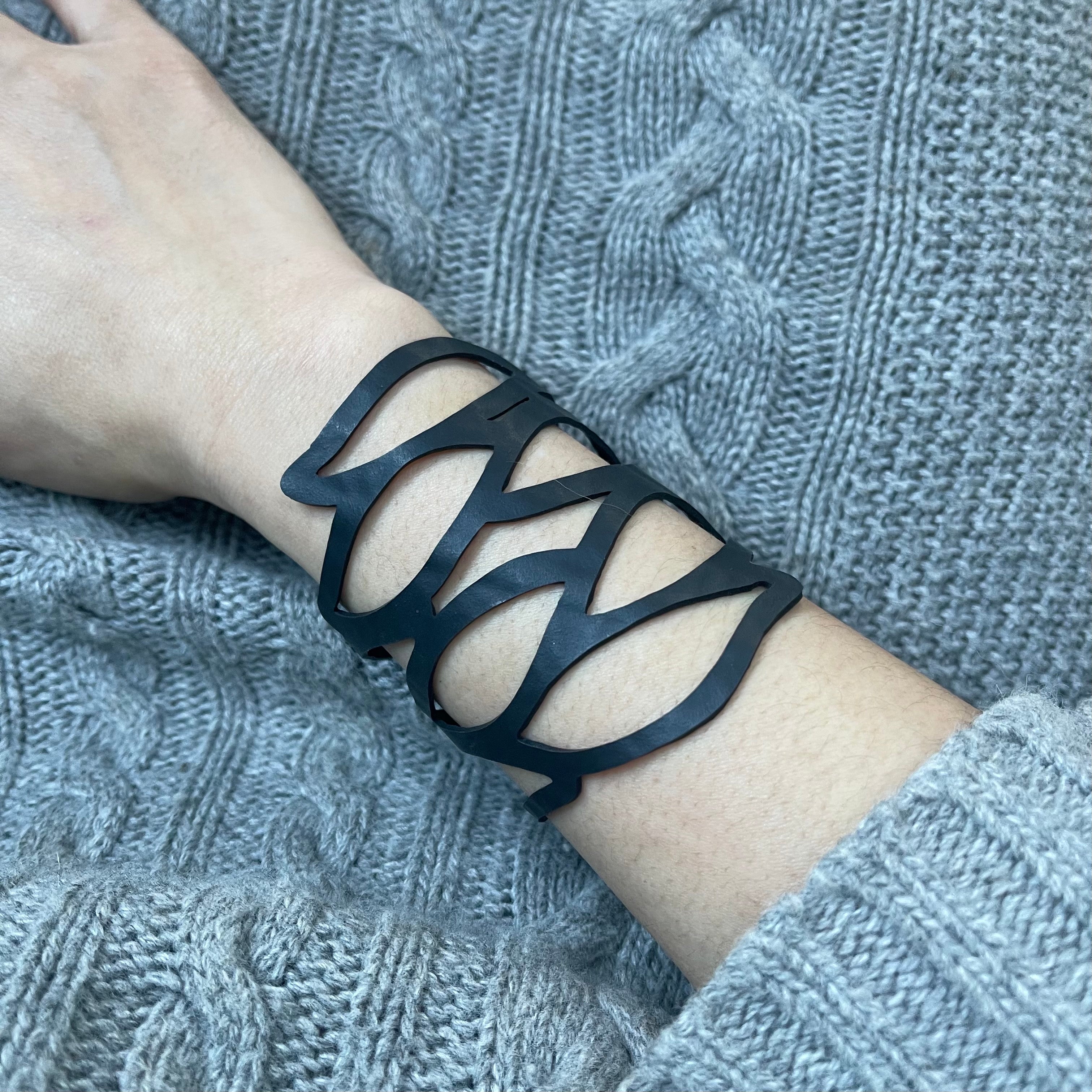 Flame Recycled Rubber Bracelet