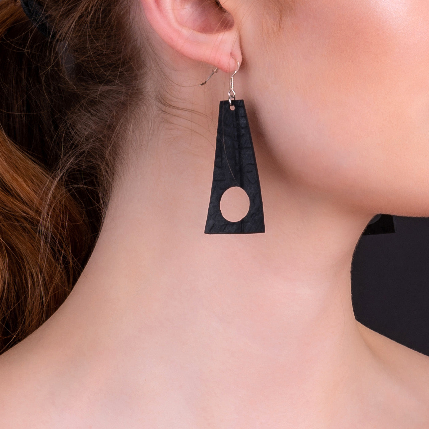 Block Recycled Rubber Earrings by Paguro Upcycle