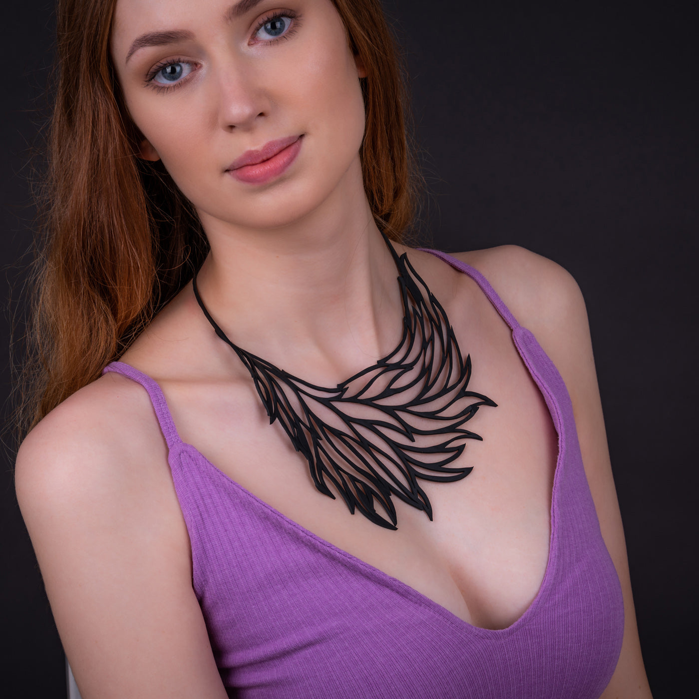 Flame Handmade Upcycle Statement Necklace by Paguro Upcycle