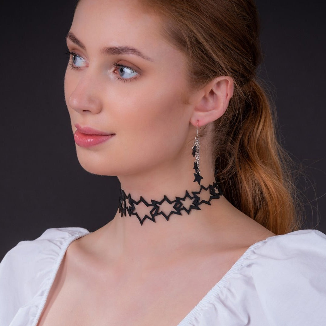 Milky Way Inner Tube Star Choker by Paguro Upcycle
