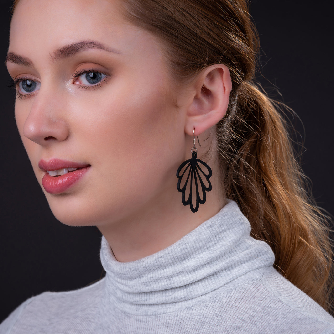 Shell Recycled Rubber Earrings by Paguro Upcycle