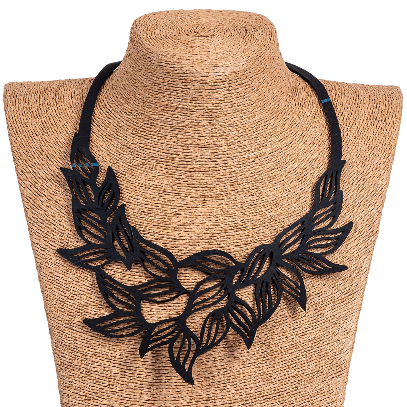 Jasmine Recycled Rubber Necklace by Paguro Upcycle