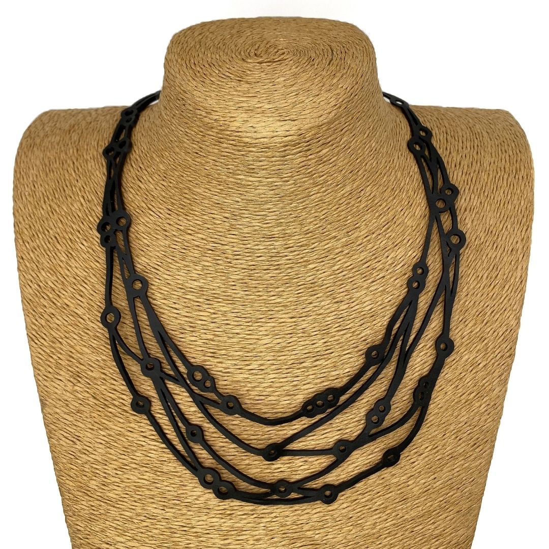 Flare Reclaimed Rubber Necklace