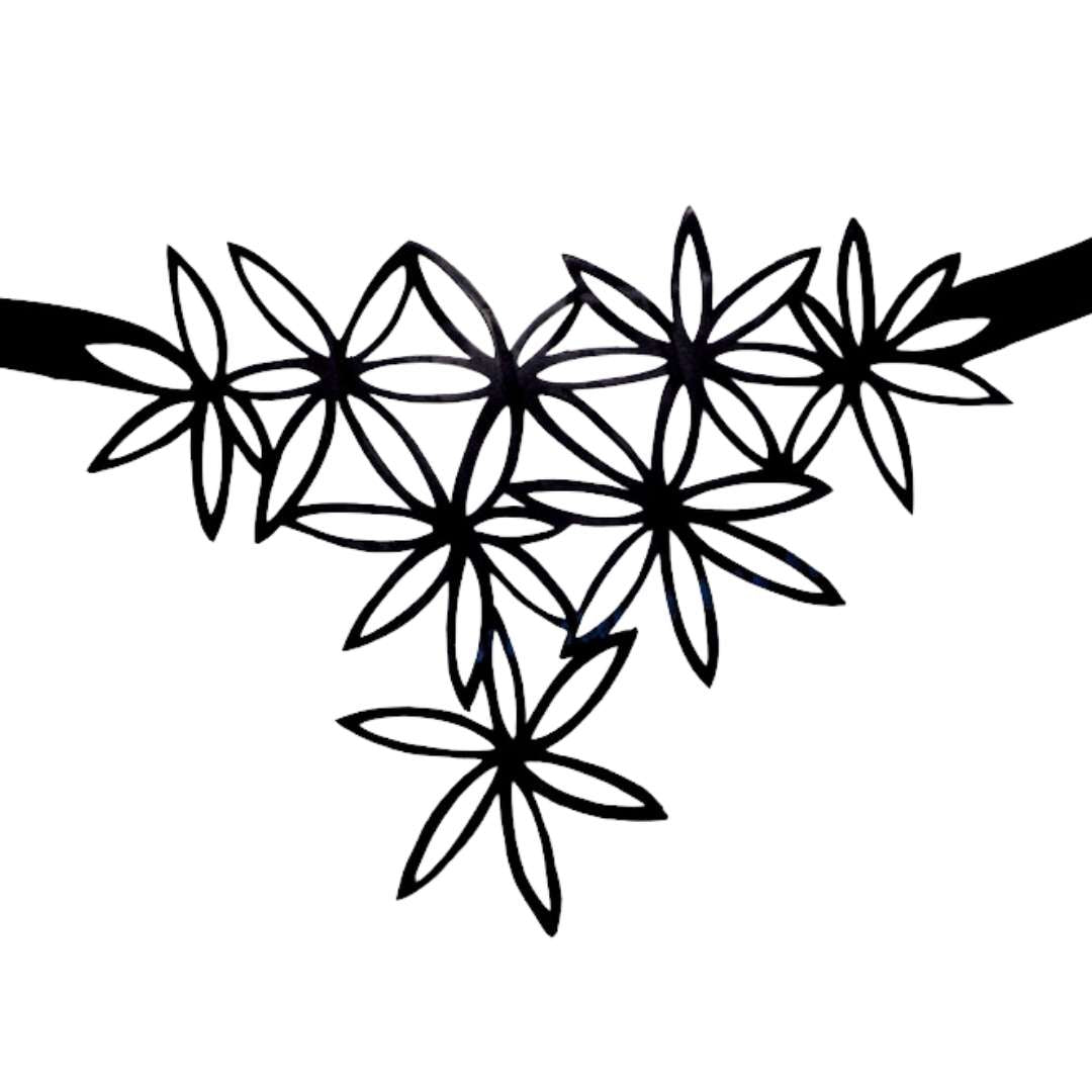 Pentas Star-shaped Flower Statement Choker