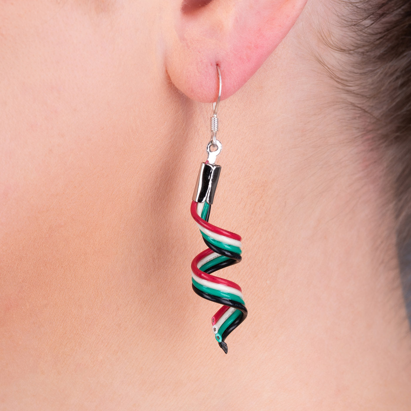 Streamer Upcycled Electrical Wire Earrings