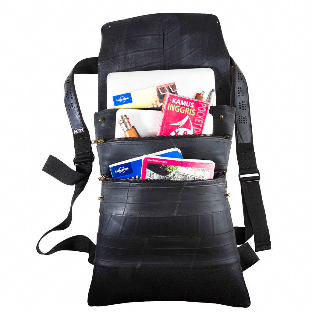 Ando Slimline Inner Tube Vegan Backpack by Paguro Upcycle