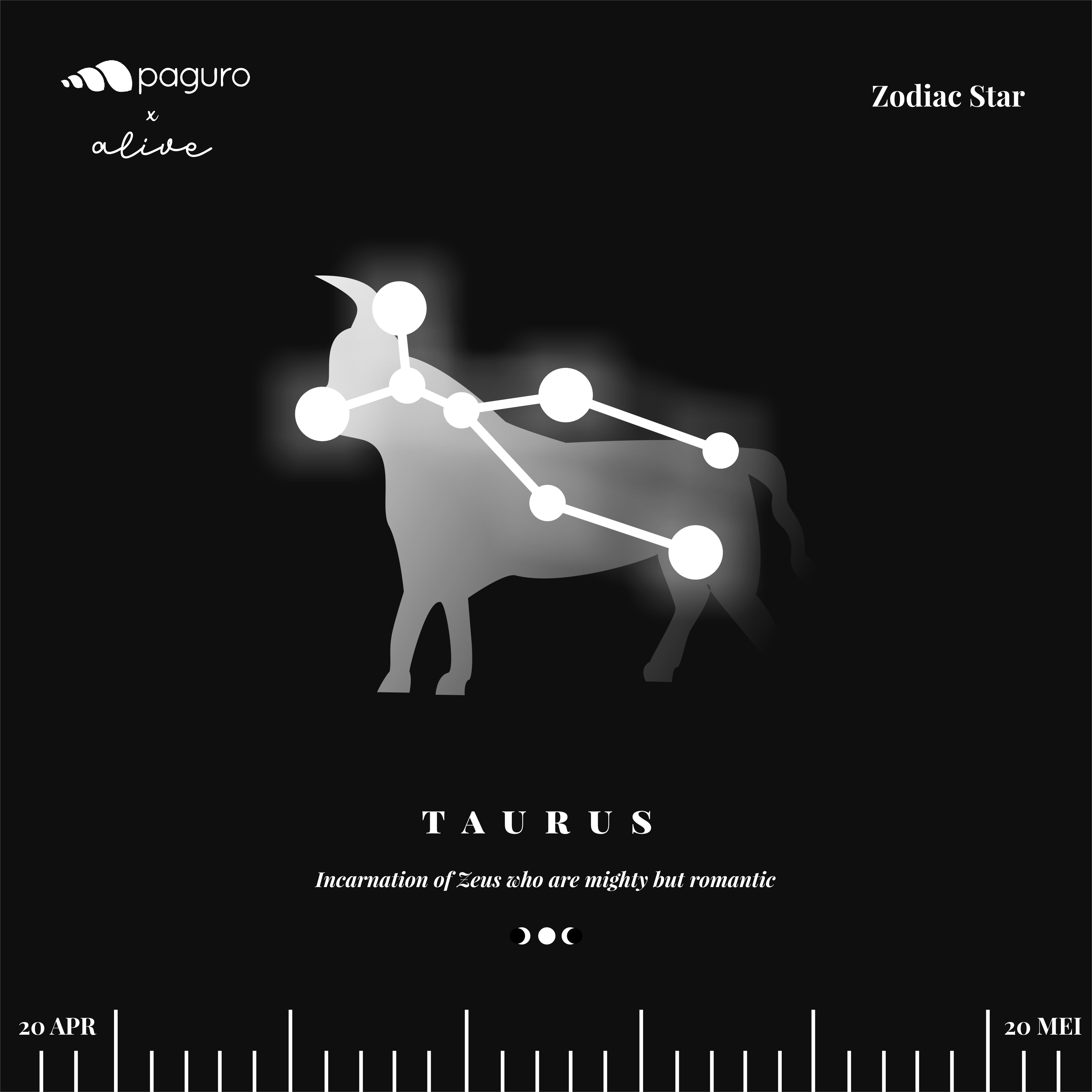 Collier durable signe du zodiaque Taureau